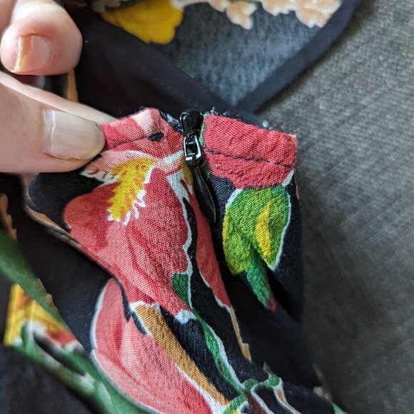 Revolve Privacy Please Floral Leon Cold Shoulder Romper Dark Iris - Picture 5 of 11